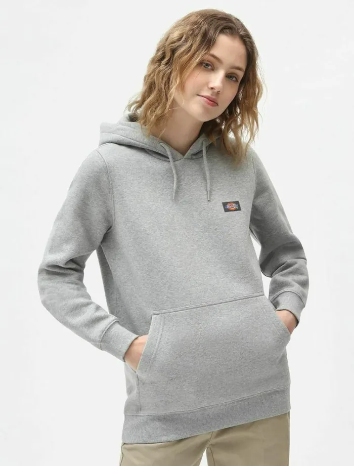 Women Jumpers and Sweatshirts Dickies Oakport Hoodie Grey Melange