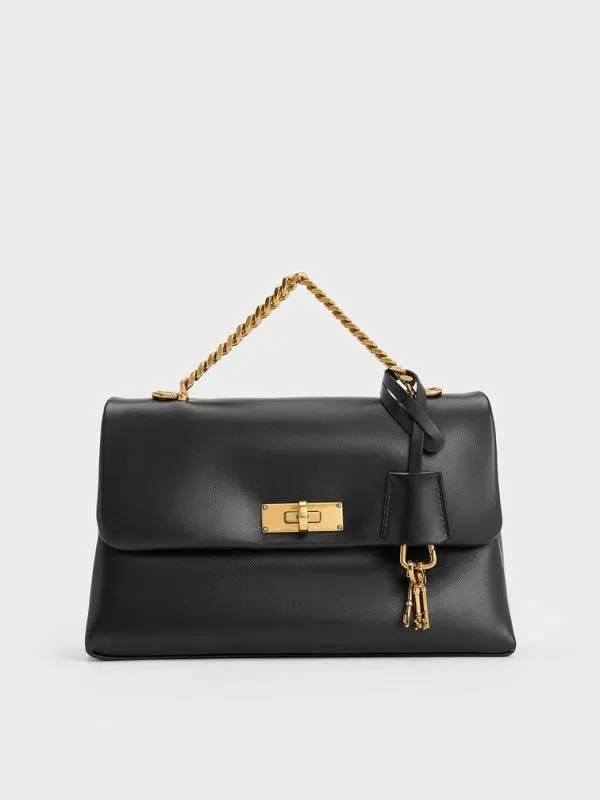 Women Kerry ChainHandle Crossbody Bag 8211 Black CHARLES and KEITH Crossbody Bags Women Kerry ChainHandle Crossbody Bag 8211 Black CHARLES and KEITH Crossbody Bags