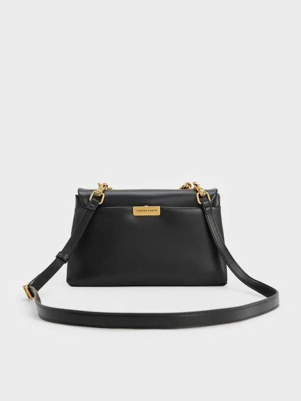 Women Kerry ChainHandle Crossbody Bag 8211 Black CHARLES and KEITH Crossbody Bags