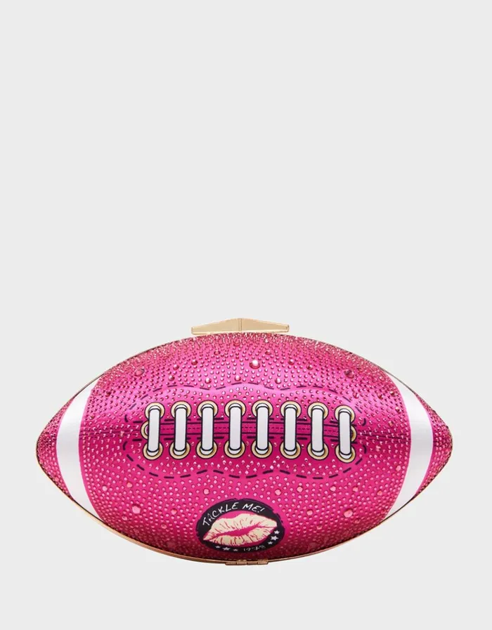 Women KITSCH END ZONE CLUTCH PINK Betsey Johnson