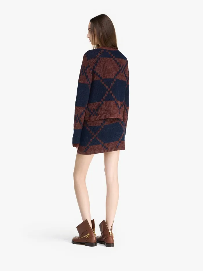Women Knitwear JW Anderson FAIRISLE CARDIGAN Navychestnut Women Knitwear JW Anderson FAIRISLE CARDIGAN Navychestnut