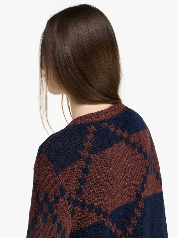 Women Knitwear JW Anderson FAIRISLE CARDIGAN Navychestnut Women Knitwear JW Anderson FAIRISLE CARDIGAN Navychestnut