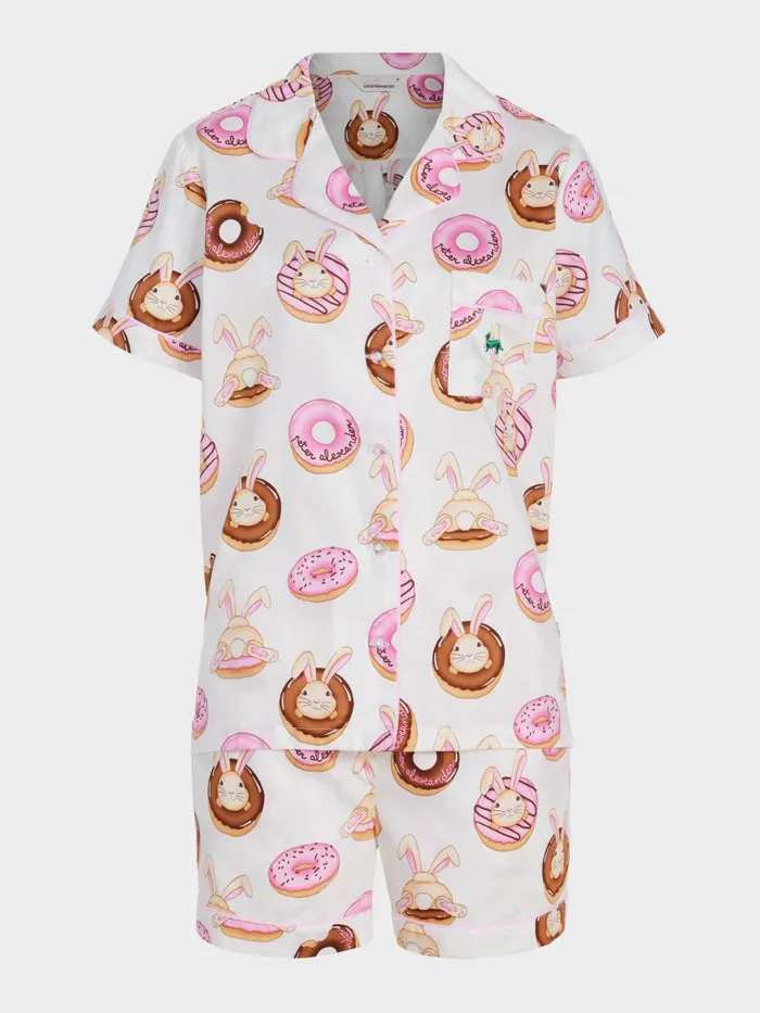 Women Krispy Kreme Pink Bunnies Shortie Pj Set Multi Peter Alexander Sets and Onesies