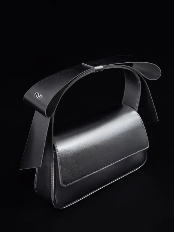 Women Leather Metallic Bow TopHandle Bag 8211 Silver CHARLES and KEITH Top Handle Bags