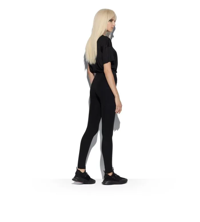 Women Leggings Tom Ford Stretch Viscose Leggings With Side Pockets Black
