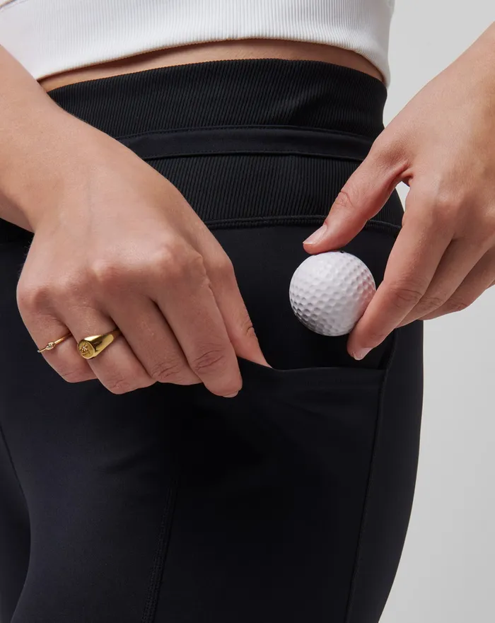 Women Leggings TravisMathew MOVEKNIT TIE LEGGING Black