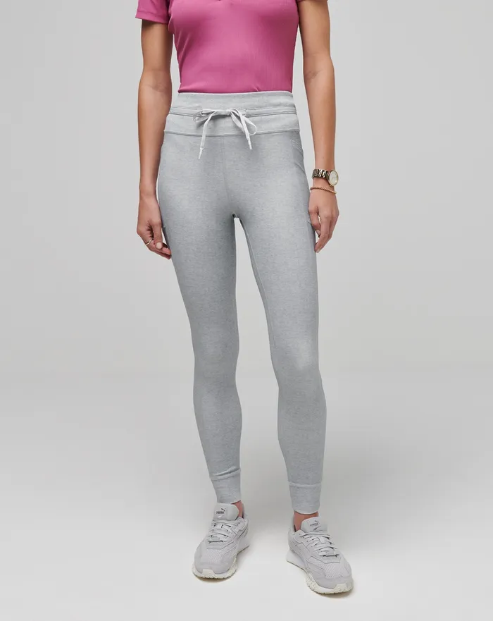 Women Leggings TravisMathew MOVEKNIT TIE LEGGING Heather Light Grey