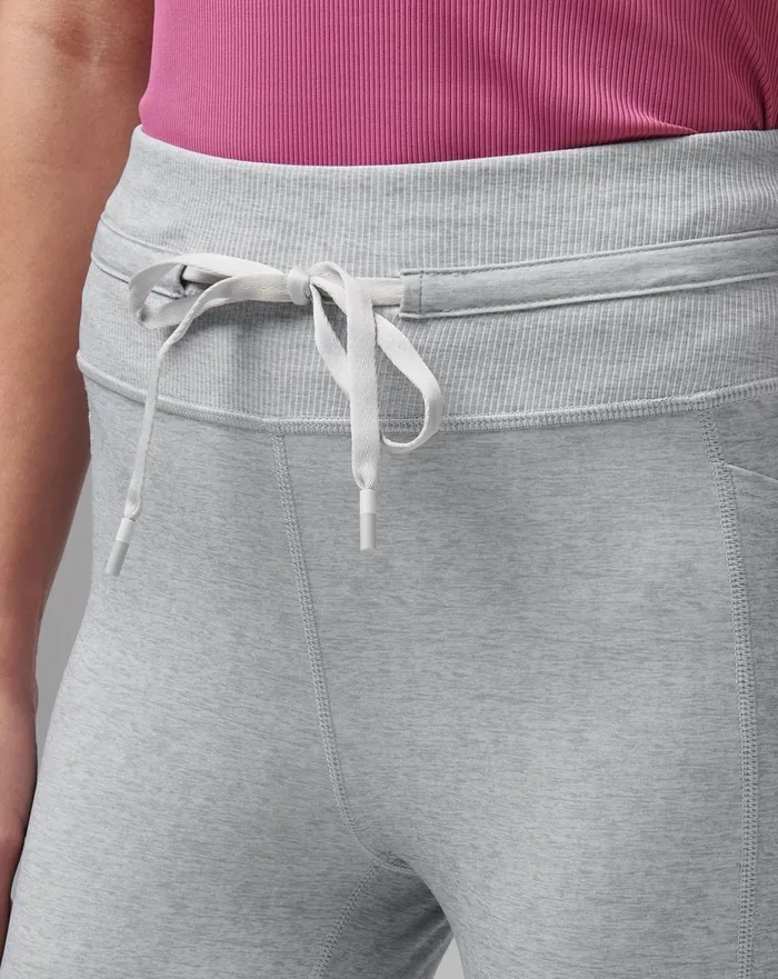 Women Leggings TravisMathew MOVEKNIT TIE LEGGING Heather Light Grey
