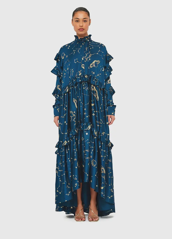 Women LEO LIN Catherine Maxi Dress 8211 Celestial Print Dresses and Jumpsuits
