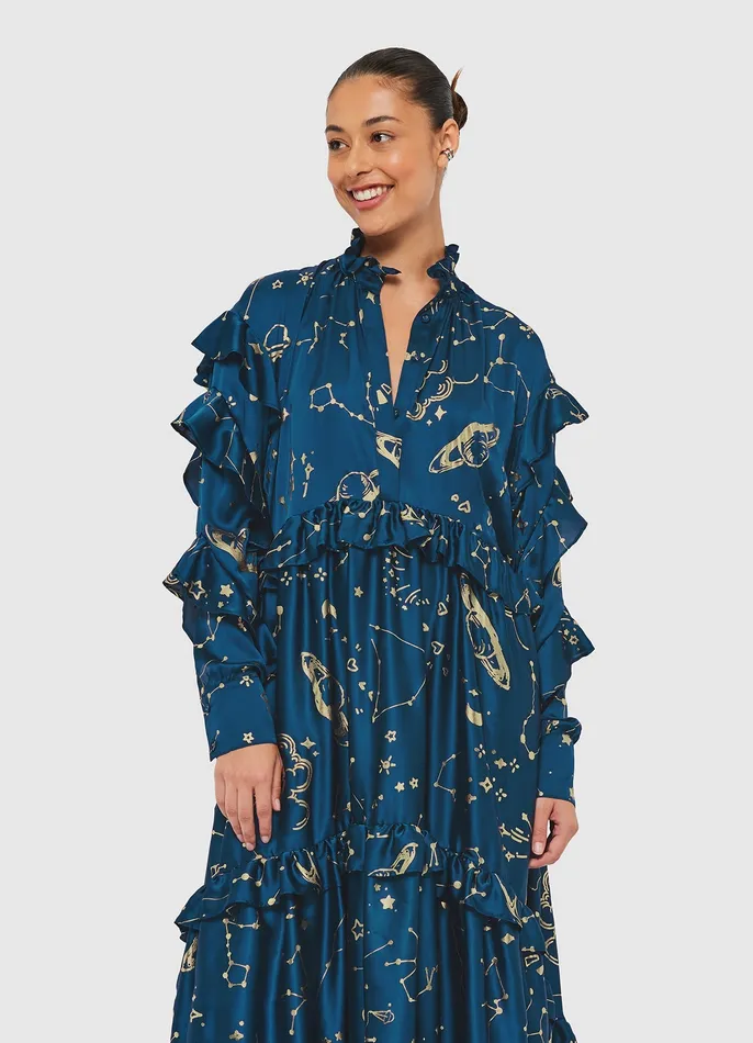 Women LEO LIN Catherine Maxi Dress 8211 Celestial Print Dresses and Jumpsuits
