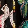 Women LEO LIN Katrina Butterfly Sleeve Midi Dress 8211 Papillon Print in Black Dresses and Jumpsuits