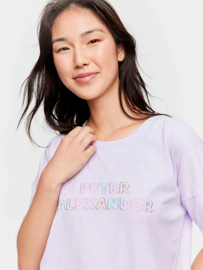 Women Lilac Peter Alexander Logo Tee Lilac Peter Alexander Tops