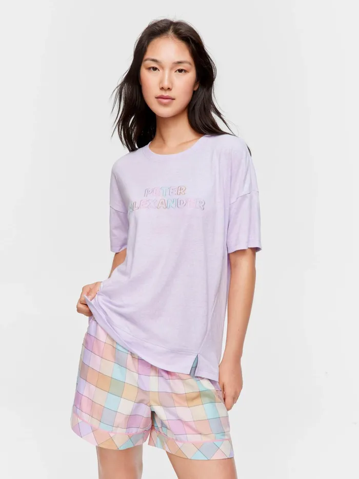 Women Lilac Peter Alexander Logo Tee Lilac Peter Alexander Tops
