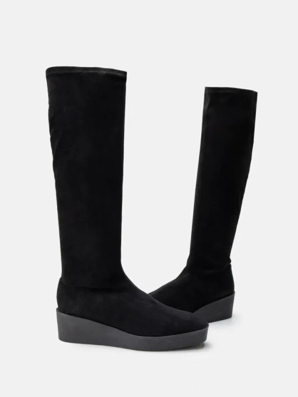 Women LOANE Suede Stretch Black Clergerie Boots and High Boots