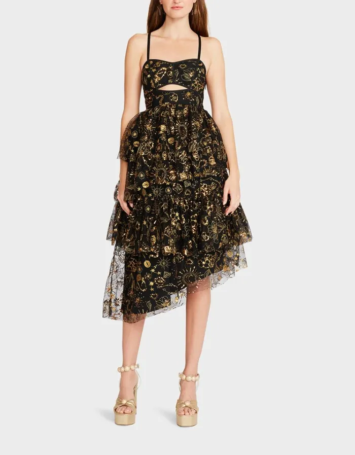 Women LORI TULLE DRESS BLACK Black Betsey Johnson
