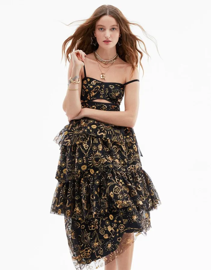 Women LORI TULLE DRESS BLACK Black Betsey Johnson