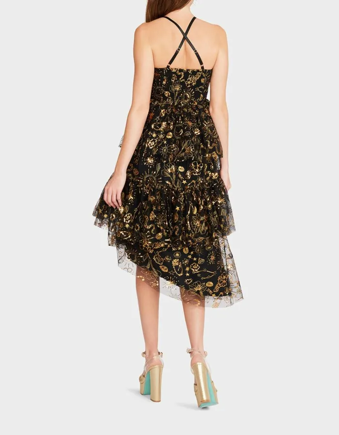 Women LORI TULLE DRESS BLACK Black Betsey Johnson