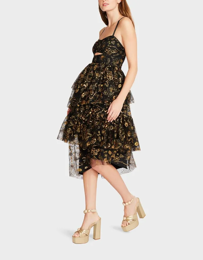 Women LORI TULLE DRESS BLACK Black Betsey Johnson