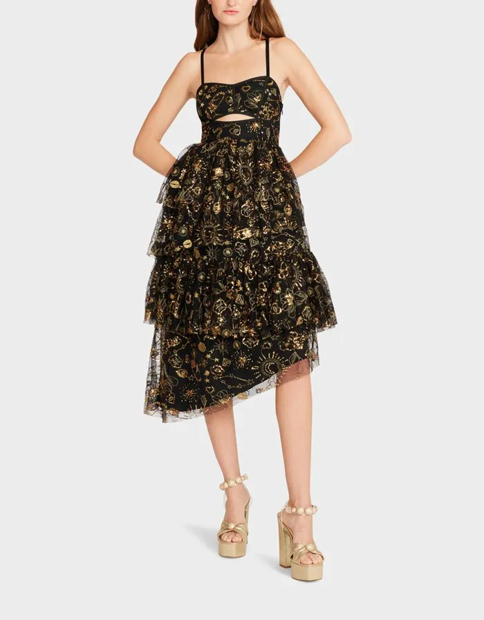 Women LORI TULLE DRESS BLACK Black Betsey Johnson