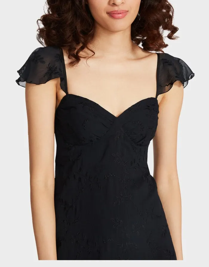 Women LOTUS MINI DRESS BLACK Black Betsey Johnson