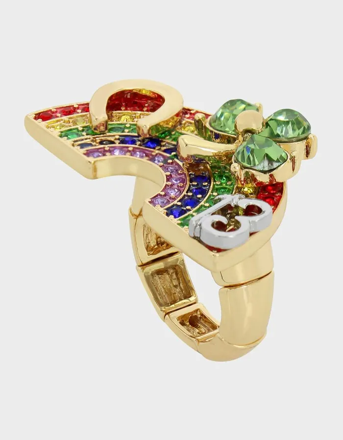 Women LUCKING OUT RAINBOW RING RAINBOW Betsey Johnson Women LUCKING OUT RAINBOW RING RAINBOW Betsey Johnson