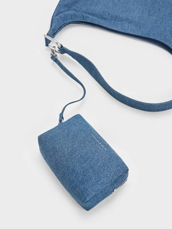 Women Lumen Denim Slouchy Hobo Bag 8211 Denim Blue CHARLES and KEITH Hobo Bags
