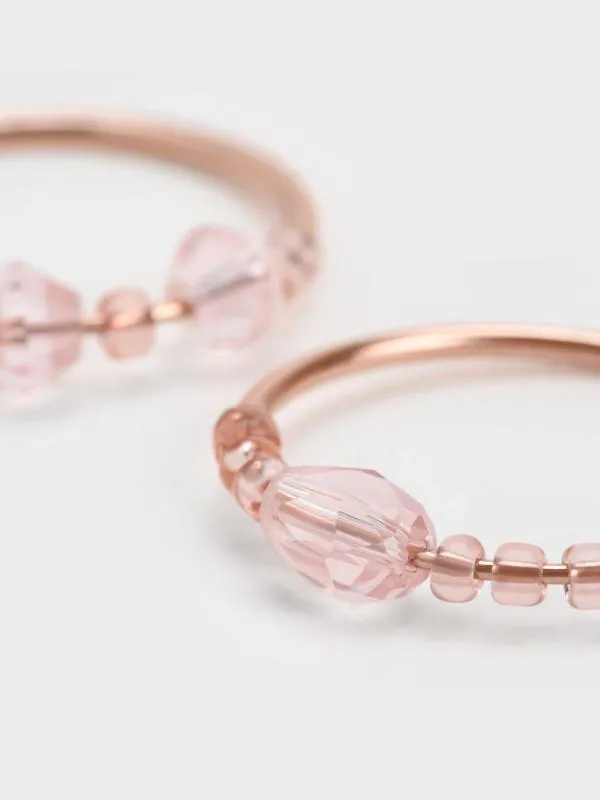 Women Luxem Beaded TwoRing Set 8211 Rose Gold CHARLES and KEITH Rings Women Luxem Beaded TwoRing Set 8211 Rose Gold CHARLES and KEITH Rings