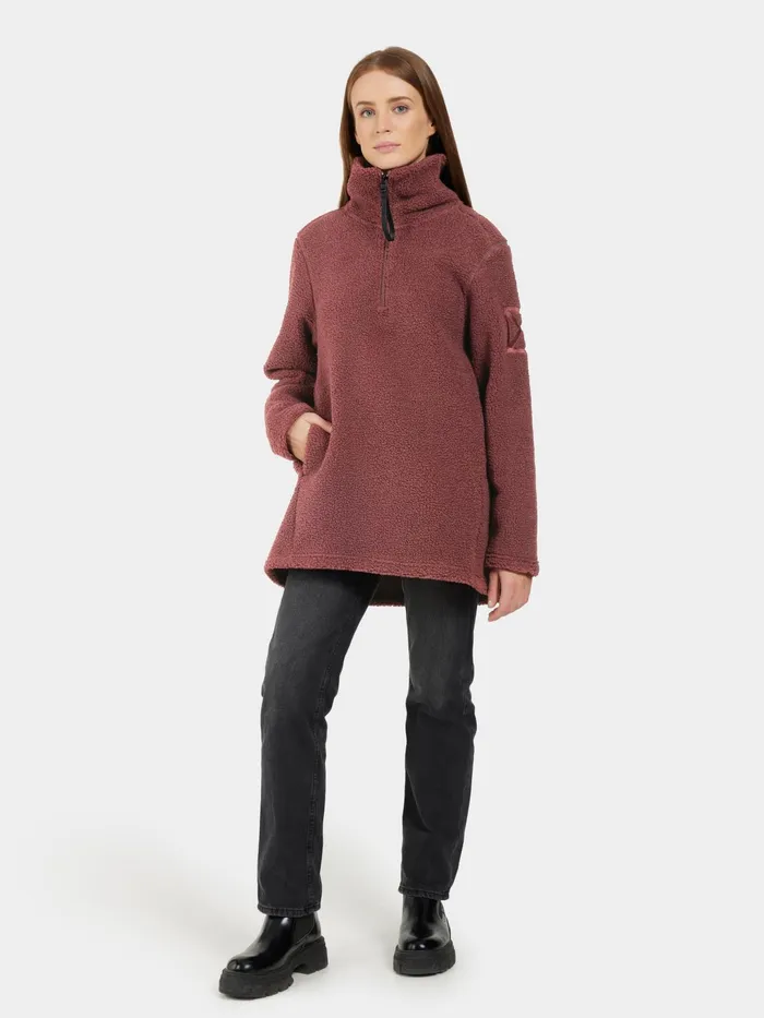 Women Marina HalfZip Old Rust Didriksons Autumn Jackets