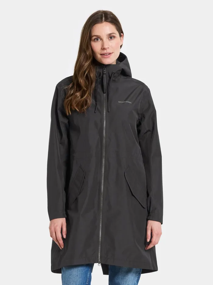 Women Marta Parka Black Didriksons Spring Jackets