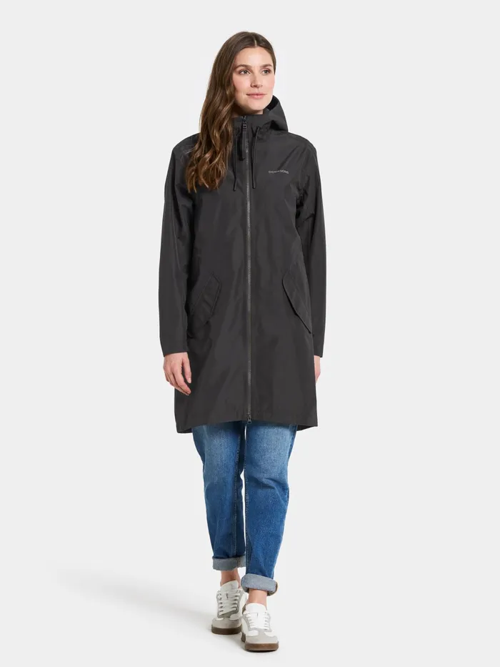 Women Marta Parka Black Didriksons Spring Jackets