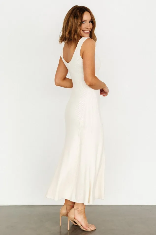 Women Maxi Dresses Baltic Born Justine Ribbed Tank Maxi Dress Cream Women Maxi Dresses Baltic Born Justine Ribbed Tank Maxi Dress Cream
