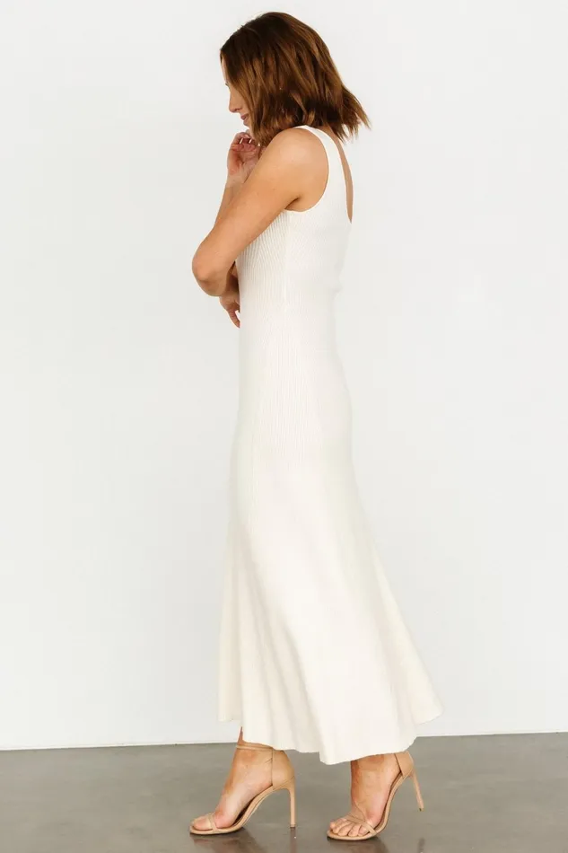 Women Maxi Dresses Baltic Born Justine Ribbed Tank Maxi Dress Cream Women Maxi Dresses Baltic Born Justine Ribbed Tank Maxi Dress Cream