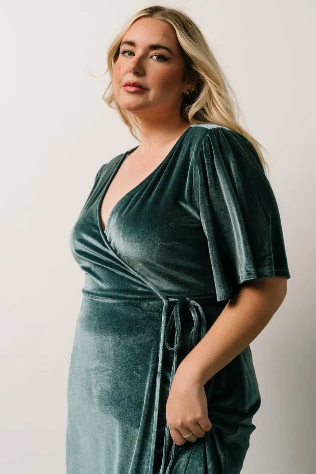 Women Maxi Dresses Baltic Born Meghan Velvet Wrap Maxi Dress Persian Blue Women Maxi Dresses Baltic Born Meghan Velvet Wrap Maxi Dress Persian Blue