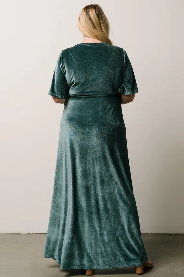 Women Maxi Dresses Baltic Born Meghan Velvet Wrap Maxi Dress Persian Blue Women Maxi Dresses Baltic Born Meghan Velvet Wrap Maxi Dress Persian Blue