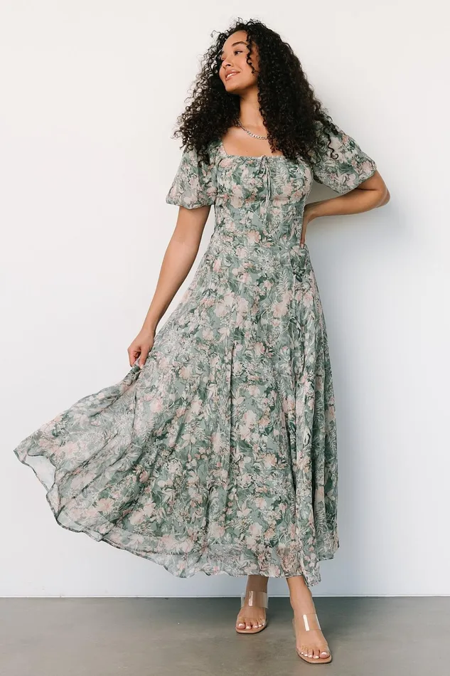 Women Maxi Dresses Baltic Born Raelynn Maxi Dress Sage Floral Women Maxi Dresses Baltic Born Raelynn Maxi Dress Sage Floral