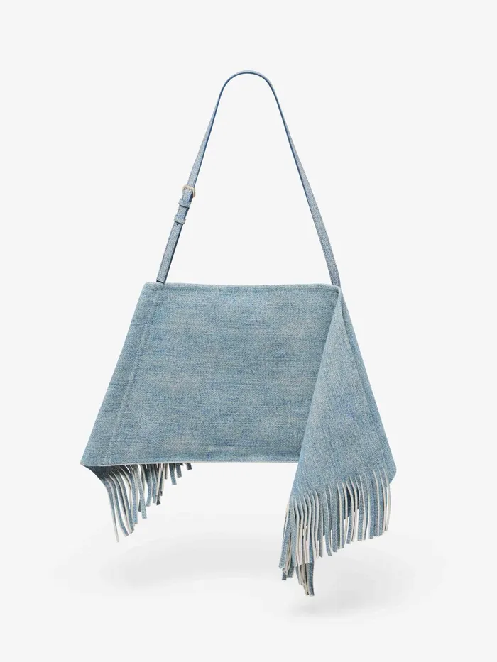 WomenMen New Silhouettes JW Anderson MEDIUM SCARF BAG 8211 SUEDE SHOULDER BAG Blue