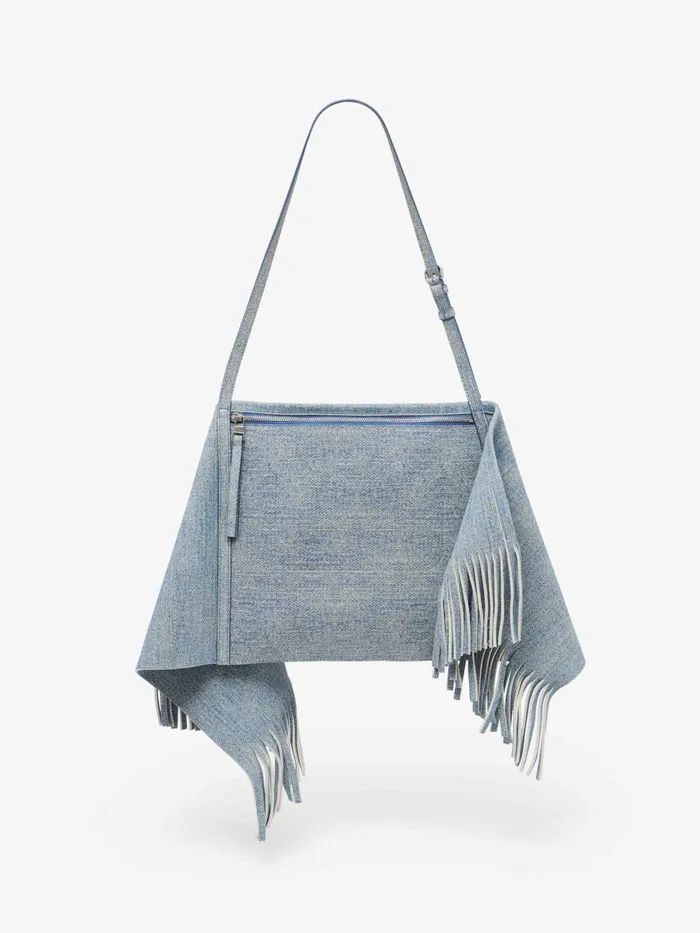 WomenMen New Silhouettes JW Anderson MEDIUM SCARF BAG 8211 SUEDE SHOULDER BAG Blue WomenMen New Silhouettes JW Anderson MEDIUM SCARF BAG 8211 SUEDE SHOULDER BAG Blue