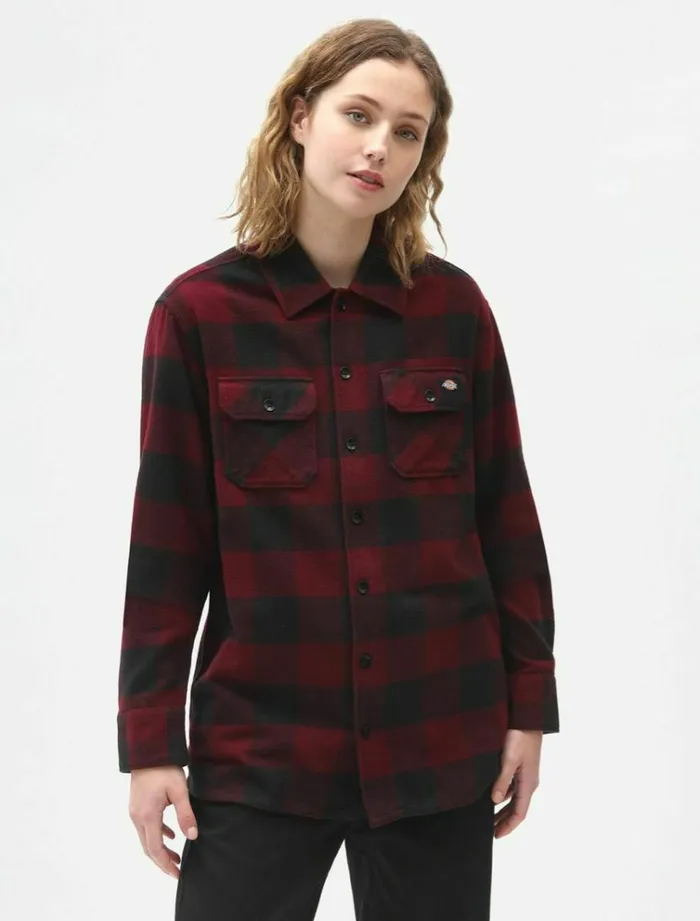 WomenMen Shirts Dickies New Sacramento Shirt Maroon
