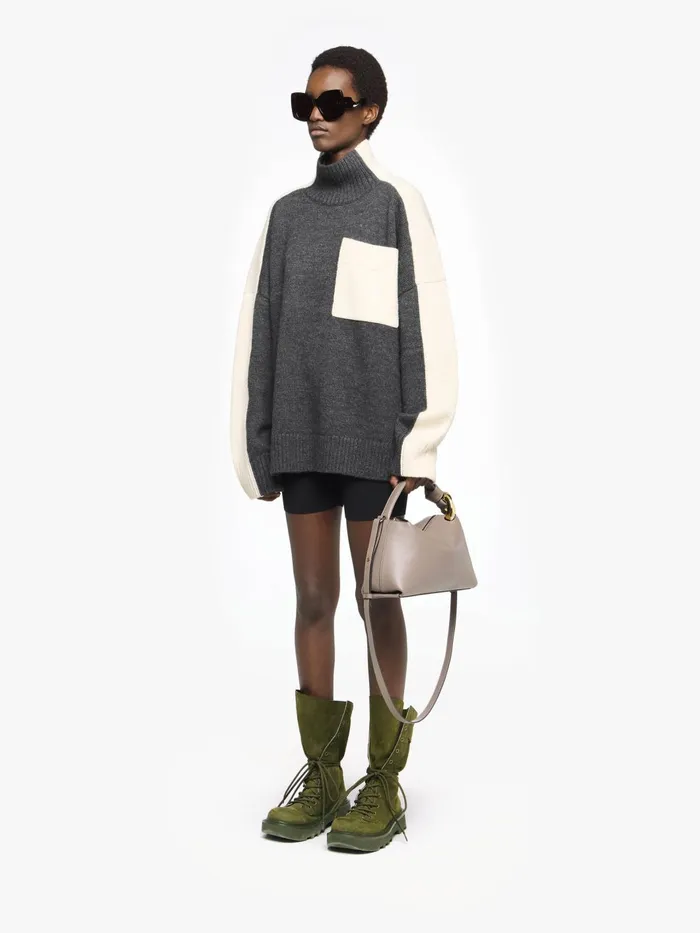 WomenMen Top Handle Bags JW Anderson JWA CORNER BAG 8211 LEATHER TOP HANDLE BAG Taupe