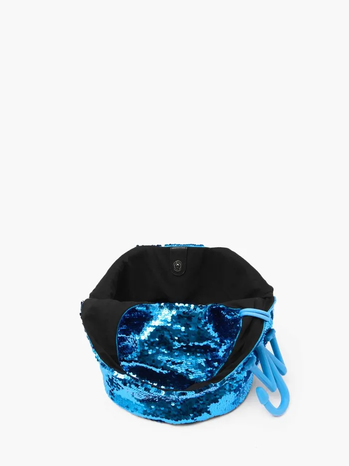 WomenMen Tote Bags JW Anderson MINI SEQUIN SHOPPER 8211 TOP HANDLE BAG Aqua WomenMen Tote Bags JW Anderson MINI SEQUIN SHOPPER 8211 TOP HANDLE BAG Aqua
