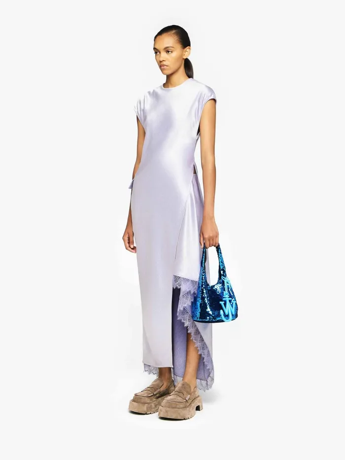 WomenMen Tote Bags JW Anderson MINI SEQUIN SHOPPER 8211 TOP HANDLE BAG Aqua WomenMen Tote Bags JW Anderson MINI SEQUIN SHOPPER 8211 TOP HANDLE BAG Aqua