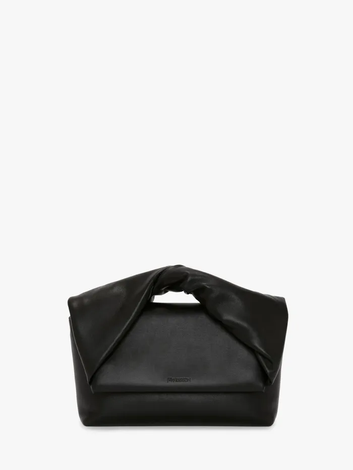 WomenMen Twister Bag JW Anderson LARGE TWISTER 8211 LEATHER TOP HANDLE BAG Black WomenMen Twister Bag JW Anderson LARGE TWISTER 8211 LEATHER TOP HANDLE BAG Black