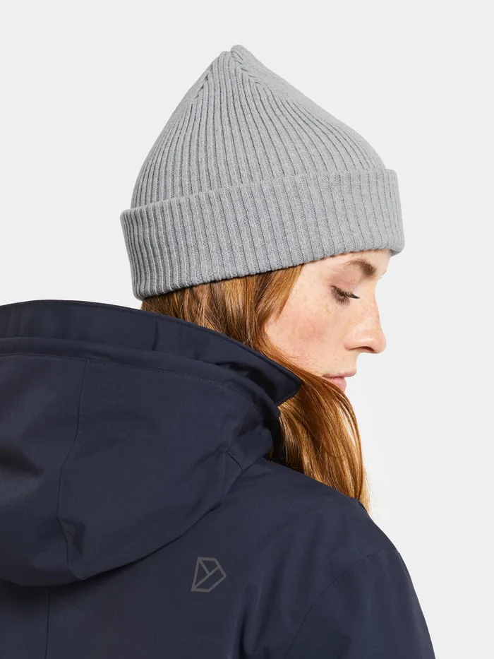 WomenMenYouth Delmar Beanie Grey Melange Didriksons Hats and Caps