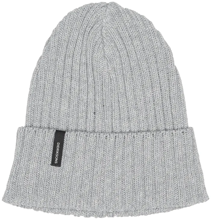 WomenMenYouth Delmar Beanie Grey Melange Didriksons Hats and Caps