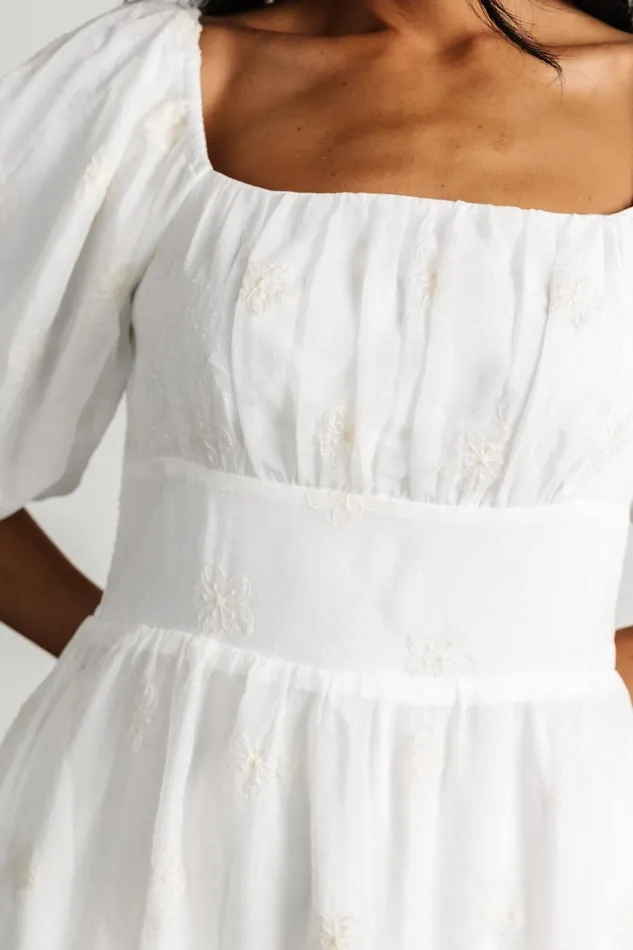 Women Midi Dresses Baltic Born Rina Embroidered Shimmer Dress Off White Women Midi Dresses Baltic Born Rina Embroidered Shimmer Dress Off White