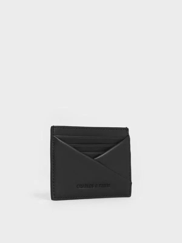 Women Midori Geometric Card Holder 8211 Jet Black CHARLES and KEITH Card Holders