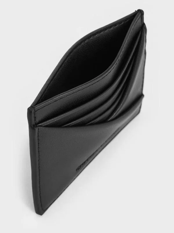 Women Midori Geometric Card Holder 8211 Jet Black CHARLES and KEITH Card Holders