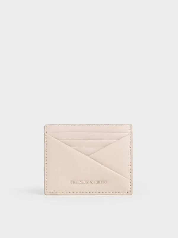 Women Midori Geometric Card Holder 8211 Oat CHARLES and KEITH Card Holders