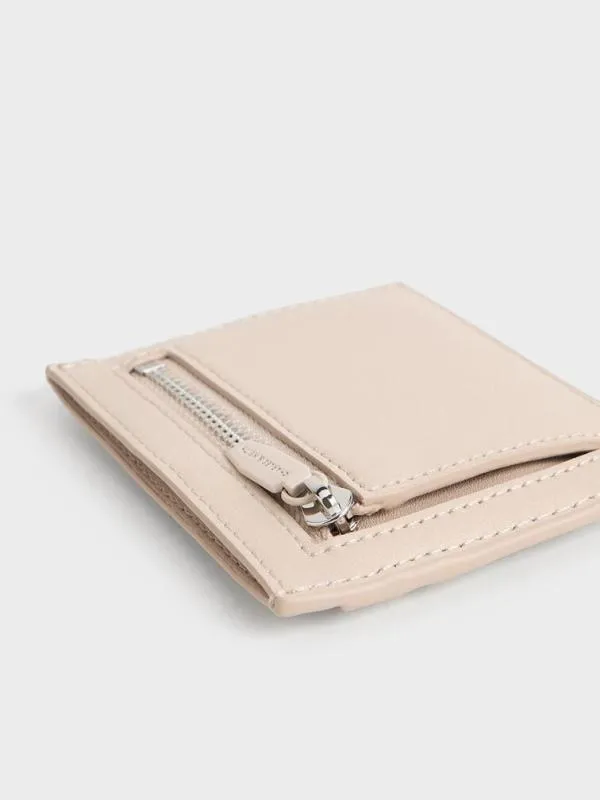 Women Midori Geometric Card Holder 8211 Oat CHARLES and KEITH Card Holders