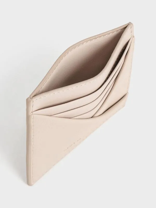 Women Midori Geometric Card Holder 8211 Oat CHARLES and KEITH Card Holders